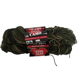 Red Heart Super Saver Yarn 971 Camouflage 5.6oz Acrylic Worsted Weight Lot of 2